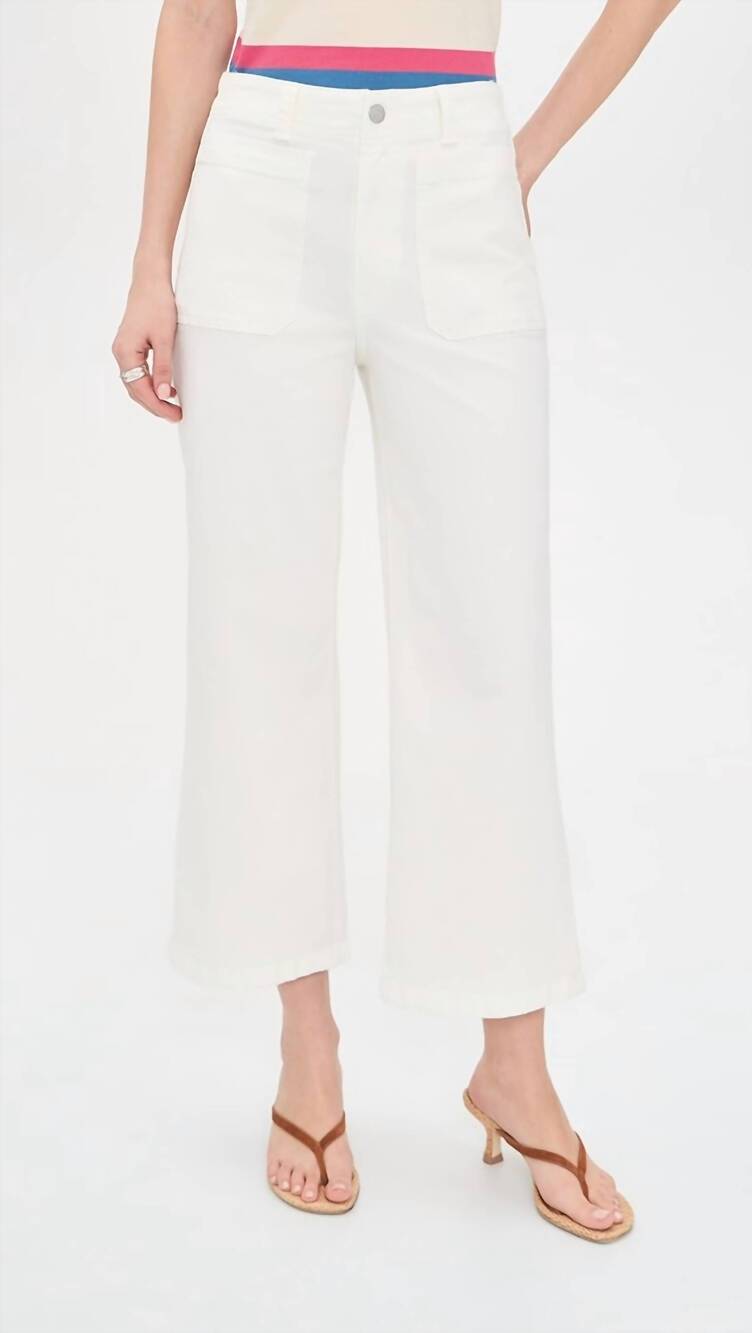 NEW PISTOLA zooey patch pock pants in le blanc
